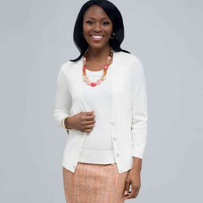 Ribbed Cardigan.